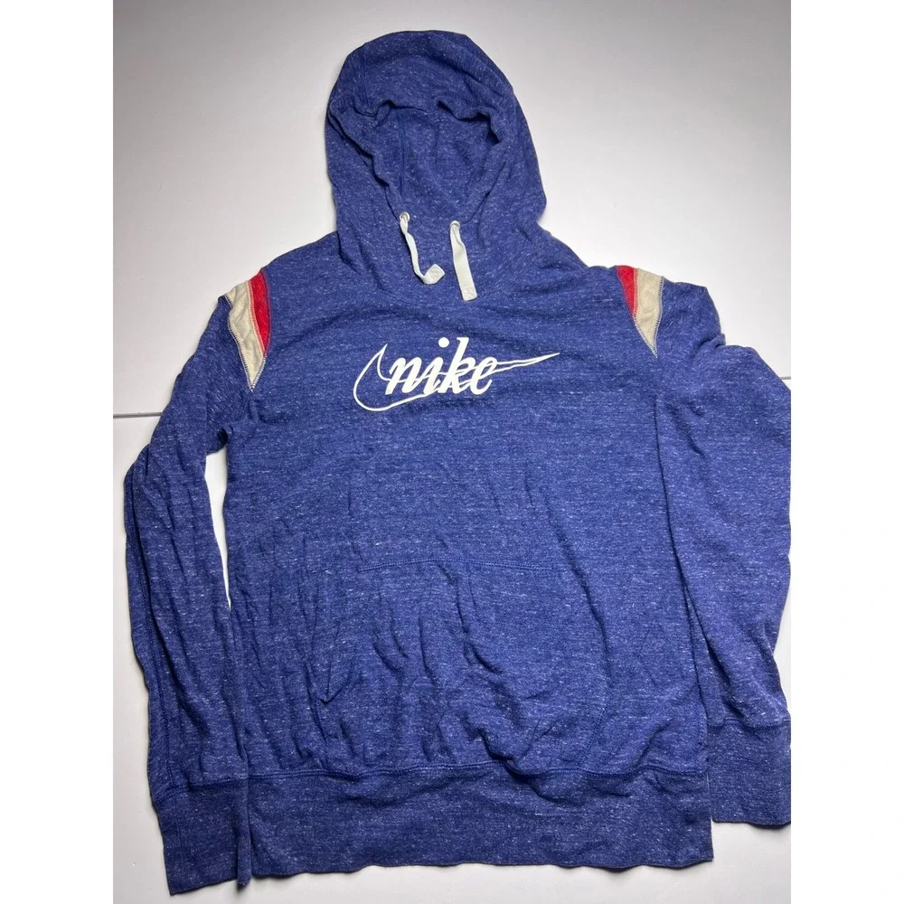 Nike Tracksuit Set Women Large Blue Gym Vintage Hoodie Joggers Heathered 0880